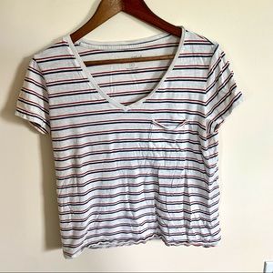 Universal Thread Monterey V-Neck, Red White and Blue